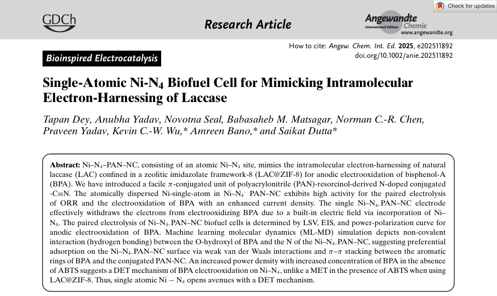Single-Atomic Ni-N4 Biofuel Cell