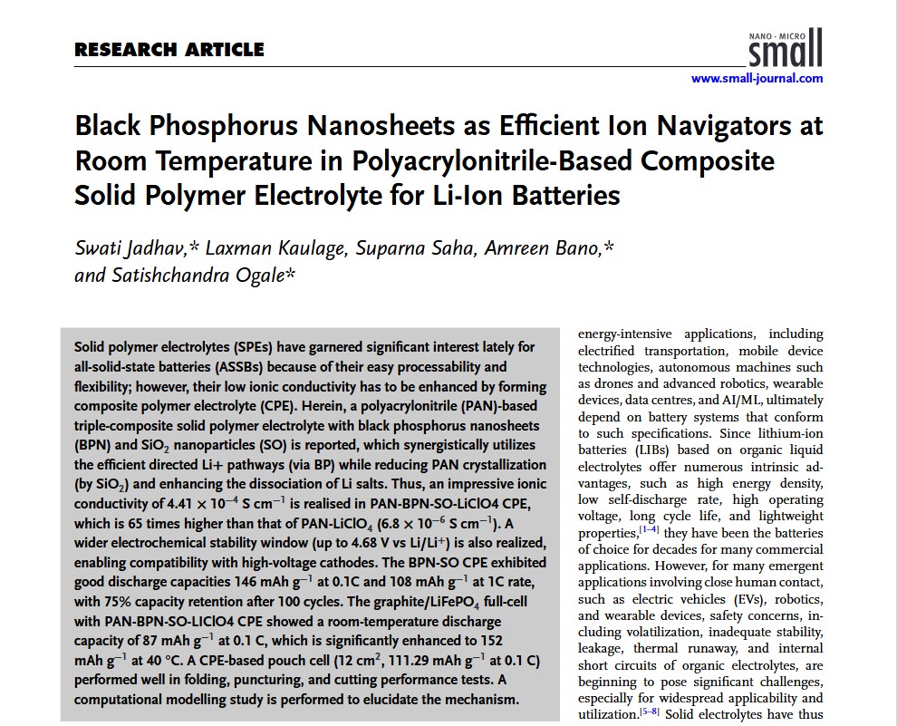 PAN-based Composite Solid Polymer Electrolyte for LIBs